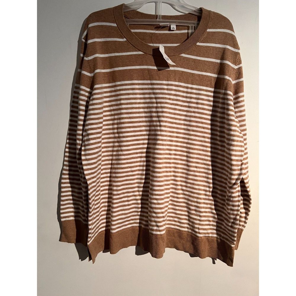 Gap womens XXL brown‎ striped sweater NWT